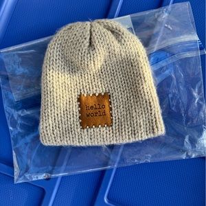 Newborn baby knitted double layer beanie